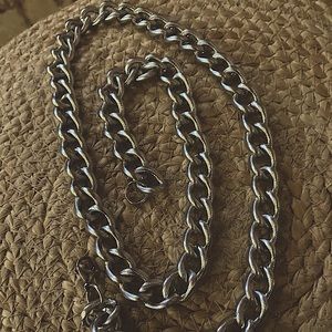 Heavyweight 24” Chunky Necklace. It’s a beauty. Silvertone. Lobster Claw Clasp.